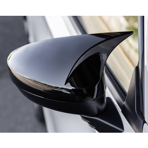 Glossy Black Right Passager Side Mirror Cover Cap Housing Compatible with 2022 2023 2024 2025 Honda Civic 11th gen without Turn Signal Model, Direct Replacement