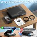 Mini DVD Player with Remote Control - All Region Free 1080P HD Small Compact CD DVD Player for Smart TV & Projector, Features HDMI Output, Headphone Jack, USB 2.0 Input, PAL/NTSC Support