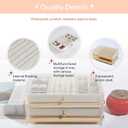 Jewelry Box Organizer with Acrylic Lid, 2-Layer Jewelry Storage, with 2 Drawers, Modern Style, Gift for Women, 9 x 5.4 x 4.6 Inches,Organizer for Earring, Ring, Necklace, Bracelets