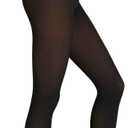 Pocleanyo Fleece Lined Tights Women, Black Fake Translucent Pantyhose Sheer Warm Leggings, Winter Thermal Thick Tights for Women Under Dress XLarge