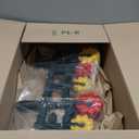 Sungmor Plastic Edgings Garden Picket Fence - Grass Lawn Flowerbeds Plant Borders - Decorative Sunflower Landscape Path Panels - Pack of 4 (Overall Length 98 Inches) - Lightweight & Easy Installation