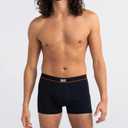SAXX Underwear Co. Men's Non-Stop Stretch Cotton Trunk Fly 2-Pack, Deep Navy/Black, Large