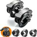 Narrow Barbell Clips 2.5cm Width for Olympic Bars, 0.9-1.18inch Adjustable Weight Clamps, Quick Release Locking Collars for Weightlifting (Black)