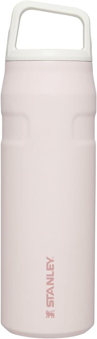 Stanley IceFlow Cap and Carry Water Bottle | Wide Mouth Twist Lid | Lightweight & Leakproof for Travel & Sports | Insulated Stainless Steel | BPA-Free (Rose Quartz Glimmer)