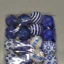 Blosssound 16 Pcs Hanukkah Hanging Tree Ornaments Ball Star of David Happy Hanukkah Ball Decoration White Blue Chanukah Hexagram Home Hanging Ornament 1.57 Inch for Jewish Menorah Xmas Party Gift