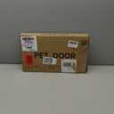 Dog Gate - 18"-45" Adjustable Extra Wide Metal Baby Gate to Step Over, 10" Tall Small Pet Gate with 3 Extension Kits, Pressure Mounted for Doorways & Stairs (White)