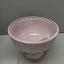 DOWAN 8'' Purple Pedestal Decorative Bowl – Handcrafted Reactive Glaze Footed Ceramic Centerpiece Bowl for Entryway Keys & Dining Table, Aesthetic Housewarming Gift