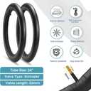 Hycline 2-Pack Mountain Bike Tires Set: 20/24/26/27.5-inch Folding Replacement High-Performance Wear-Resistant Bicycle Tires and Pair Inner Tubes with Tire Levers for MTB Off-Road Bike