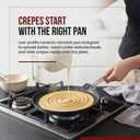 Alva Maestro 10-Inch Ceramic Coated Nonstick Aluminum Crepe Pan, Oven Safe