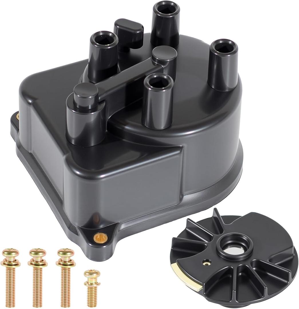 30102P54006 Ignition Distributor Cap and Rotor Kit Set with 30103P08003 Compatible with Honda Accord 1998-2002 CR-V 1997-2001 Civic 1992-2000 Civic del Sol 1994-1997 Acu-ra Integra 1992-2001