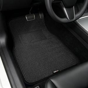 Universal Car Floor Mats, 3D Mesh Fabric All Weather Waterproof Car Floor Liners,With Anti-Slip Granule Backing&Driver Heel Pad,Efficient Dust&Dirt Resistant for Sedan,SUV,Truck,Van,Set of 4pcs