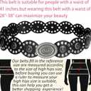 2 x UTOWO Women Wide Boho Disc Western-Belts Vintage-Cowgirl Concho-Waist Belt Versatile Chunky Country Belts for Jeans Pants