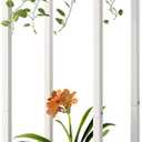 Plant Stand Indoor Corner Tall 2 Tier Metal Modern Flower Storage Plant Shelf Holder for Living Room Balcony Garden,White (2 Tier-White) 