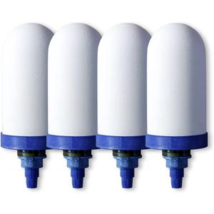 AquaEasy 4 Inch Ceramic Water Filter Candles (Pack of 4) Replacement Filter for Gravity water filtration system | Household Water Bucket Filtration System | Suits all major brands |