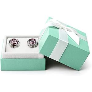 Oirlv Velvet Bow-knot Earrings Storage Box Jewelry Packaging Gift Box Showcase Display