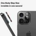 2 Packs Camera Lens Protector for iPhone 13 Pro Max/iPhone 13 Pro 9H Tempered Glass Camera Cover Lens Aluminum Alloy Metal matte Case, Scratch Resistant Case Friendly (Black, 13 Pro Max/Pro)