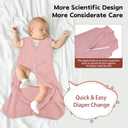 Baby Sleep Sack 12-18 Months Baby Wearable Blanket 100% Cotton TOG 0.5 2-Way Zipper Newborn Sleeping Bag, 3 Pack Comfy Lightweight Sleep Sacks for Babies