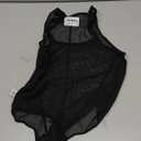 ABAFIP Men's Mesh Undershirts Bodysuit Sleeveless Sheer Tank Top Jumpsuit Fitness Mankini Jumpsuit Singlet Rave Tanks Black Medium