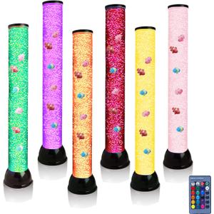 Lightahead Extra Large 32 Inches LED Fantasy Bubble Fish Tube Fake Aquarium with 7 Color Light Effects. The Ultimate Sensory Lamp.