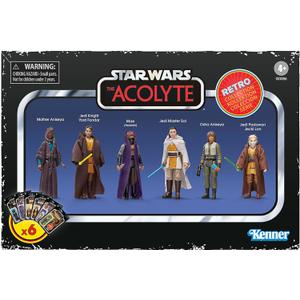 STAR WARS Retro Collection The Acolyte Multipack, 3.75 Inch Collectible Action Figure 6-Pack