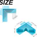 Briartw 8pcs Corner Guides for Chipboard Boxes,L-Shape Cardboard Box Corner Assembly Clamps for Box Making,Cartonnage Corner Holding Tool Work with 3 mm, 2 mm, 1.5 mm, and 1 mm Wide Chipboard,Blue