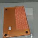 EooCoo Case Compatible with MacBook Air 15 inch M5 2026 2025-2023 Release M4 M3 M2 Model A3448 A3241 A3114 A2941, Plastic Hard Shell Case & Keyboard Cover & Screen Protector, Matte Orange