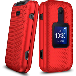 Case for Alcatel Go Flip 4 (T-Mobile, Metro PCS) / TCL Flip Pro Phone (Boost Mobile, US Cellular, Verizon) - Red