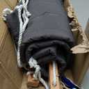 Double Quilted Fabric Hammock with Hardwood Spreader Bars and Pillow 450 LBS Capacity 2 Person Large Hammock for Outdoor Patio Backyard Poolside - Dark Grey