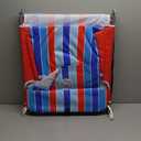 Rio Beach Portable Lay Flat Folding Backpack Beach Lounge Chair with Backpack Straps and Storage Pouch, Blue and Red