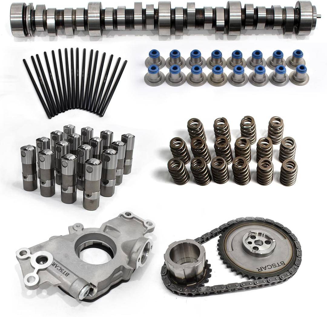 Sloppy Mechanics Stage 2 Camshaft Lifter Kit Fit for Chevy GMC 1997-2007 4.8L 5.0L 5.3L 5.7L 6.0L LS Cam Kit Gen , mit Stage 2 Cam Kit, Lifters, Springs, M295 Oil Pump, Timing Chain
