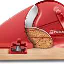 Adjustable Manual Sourdough Bread Slicer with Metal Bread Guide.Crank Bread Slicer for Homemade Sourdough Bread Stainless Steel Blade Sourdough Cutter with Suction Cup.(Red)