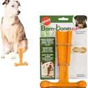 SPOT Bam-Bones Plus T Bone - Bamboo Fiber & Nylon, Durable Long Lasting Dog Chew for Aggressive Chewers – Toy for Dogs & Puppies Under 90lbs, Non-Splintering, 7in, Allergen Free Peanut Butter Flavor