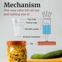 Elementi Mason Jar Fermentation Lids - Easy to Use Fermenting Lids for Wide Mouth Mason Jars - Make Delicious Sauerkraut & Kimchi, Airlocks Fermentation Kit, Burping Air Lock Fermenters - Set of 4 (Multicolor)