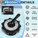 SPX0715BA3 Key Cover and Handle Assembly Compatible with Hayward Vari-flo 2-inch Multiport Valves SP0716, SP0715. SPX0715BA3 is compatible with Pro Series Top-Mount Sand Filter Models S220T2, S270T.