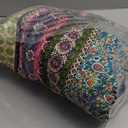 NEWLAKE Cotton Bedspread Quilt Sets - Reversible Patchwork Coverlet Set, Striped Jacquard Pattern