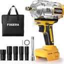 Cordless Impact Wrench 1/2 Inch - Compatible with Dewalt 20V Batteries, 1100 Ft-lbs (1500N.m) High Torque Impact Driver, Brushless Impact Gun with 3 Speed Modes & LED Light (Battery Not Included)