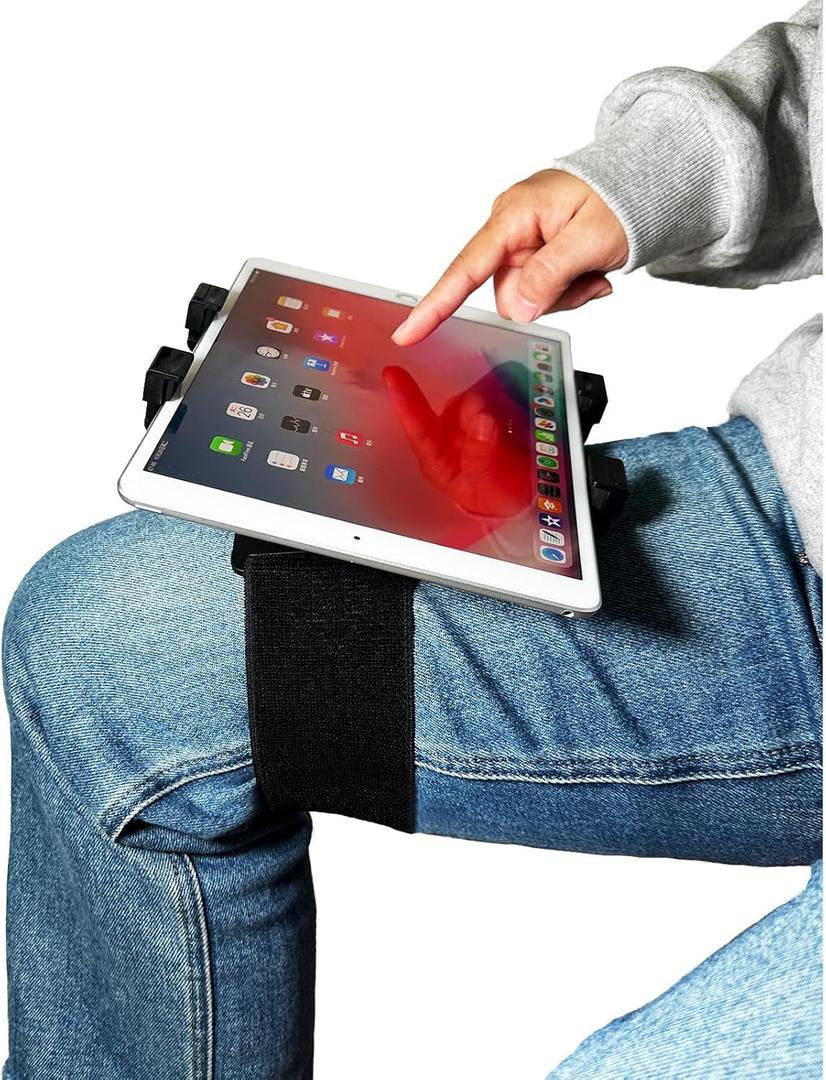 OHLPRO Pilot Kneeboard for iPad & 7"-11" Tablets, Upgraded Wide Elastic Strap for Secure Fit on Thigh, Adjustable Viewing Angles, Premium Plastic Material, Ideal for Aviation & Watching