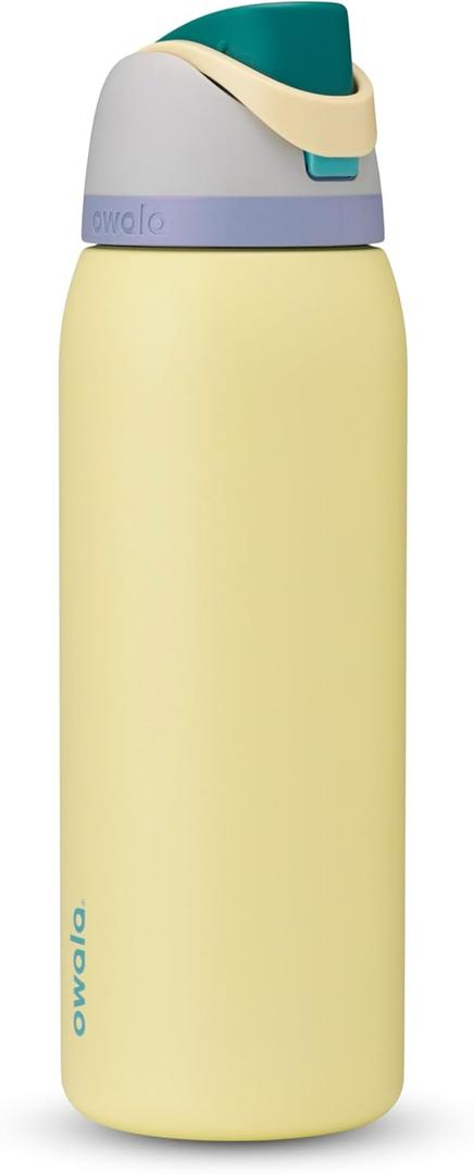 Owala FreeSip Insulated Stainless Steel Water Bottle with Straw, BPA-Free Sports Water Bottle, Great for Travel, 40 Oz, Sunny Daze