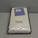 INOVADAY 100% Blackout Curtains for Bedroom, Black Out Curtains 84 Inch Long, Clip Rings Linen Blackout Drapes, Thermal Insulated Room Darkening for Living Room, 2 Panels - Cream,W50xL84