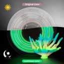 iSANMATE Glow in The Dark Rainbow PLA Filament, Daylight-Colored 3D Printer Filament Colorful Luminous Filament 1.75mm, Ideal for Christmas Decorations, 1KG/Spool