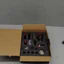 Adjustable Fuel Pressure Regulator Kit 3-70PSI With 6AN Return and 6AN feed Port with AN6-6AN Fuel Line Hoses Connectors (black+red)