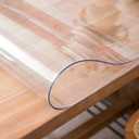Round Clear Table Protector 54 Inch 1.5mm Thick, Clear Round Table Cover Protector, Round Plastic Table Cover, Vinyl Circle Table Top Protector for Dining Room Table, Coffee Table