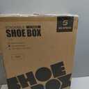 SEE SPRING X-Large Shoe Storage Box Fit Size 11, Clear Plastic Stackable Shoe Organizer for Closet, Space Saving Foldable Shoe Rack Sneaker Container Bin Holder, 12 Pack Clear