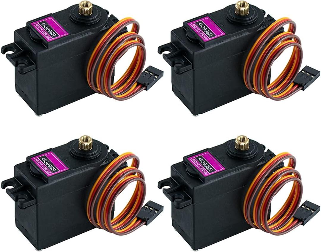 Hosyond 4Pack MG996R 55g Digital RC Servo Motors High Torque Metal Gear Servo for RC Car Robot Boat Helicopter