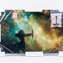 LMSDYSHU Tempered Glass Backsplash for Kitchen, Zodiac Sign, Sagittarius, Frameless, Stove Backsplash Protector for Wall,Easy to Clean, Home Decor (30"x20")