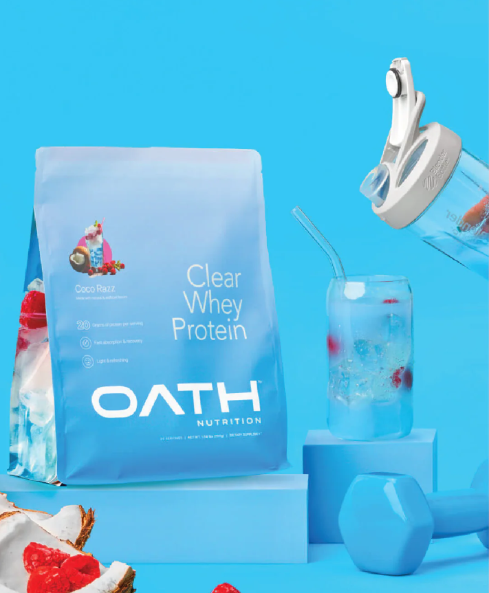 Oath Nutrition Clear Whey Protein BB: 07/22/2026