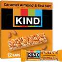 KIND Healthy Snacks Bars, Caramel Almond & Sea Salt, Gluten Free, Low Sugar, High Fiber Snacks, 6g Protein, 12 Count Exp. 03/03/27