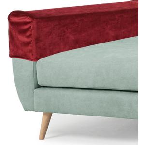 Uxcell Couch Arm Cover, Stretch Sofa Armrest Cover with Twist Nails Scratch-Resistant Furniture Protector for Sofas Chairs, Red