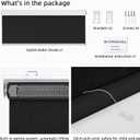 ChrisDowa Cordless Blackout Roller Shade with Spring System Room Darkening UV Protection Jacquard Fabric Blackout Blinds for Indoor Window Shades Pull Down for Home and Office, Black, 29" W x 72" H