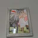 Malden International Designs 4x6 Silver Glitter Metal Picture Frame